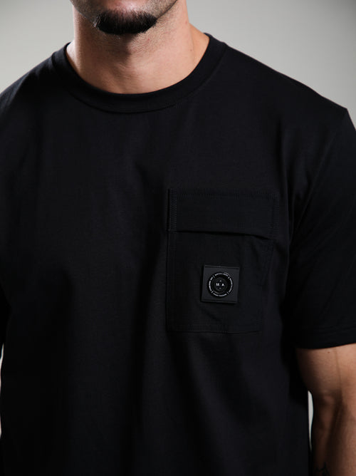 Mens Black Kyoto Pocket T-Shirt