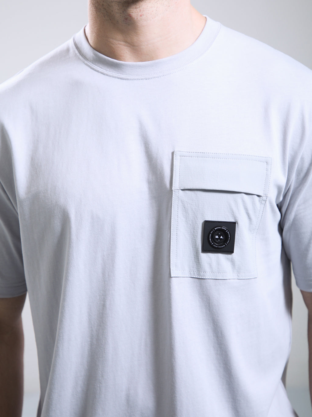 Mens Oceanic Grey Kyoto Pocket T-Shirt