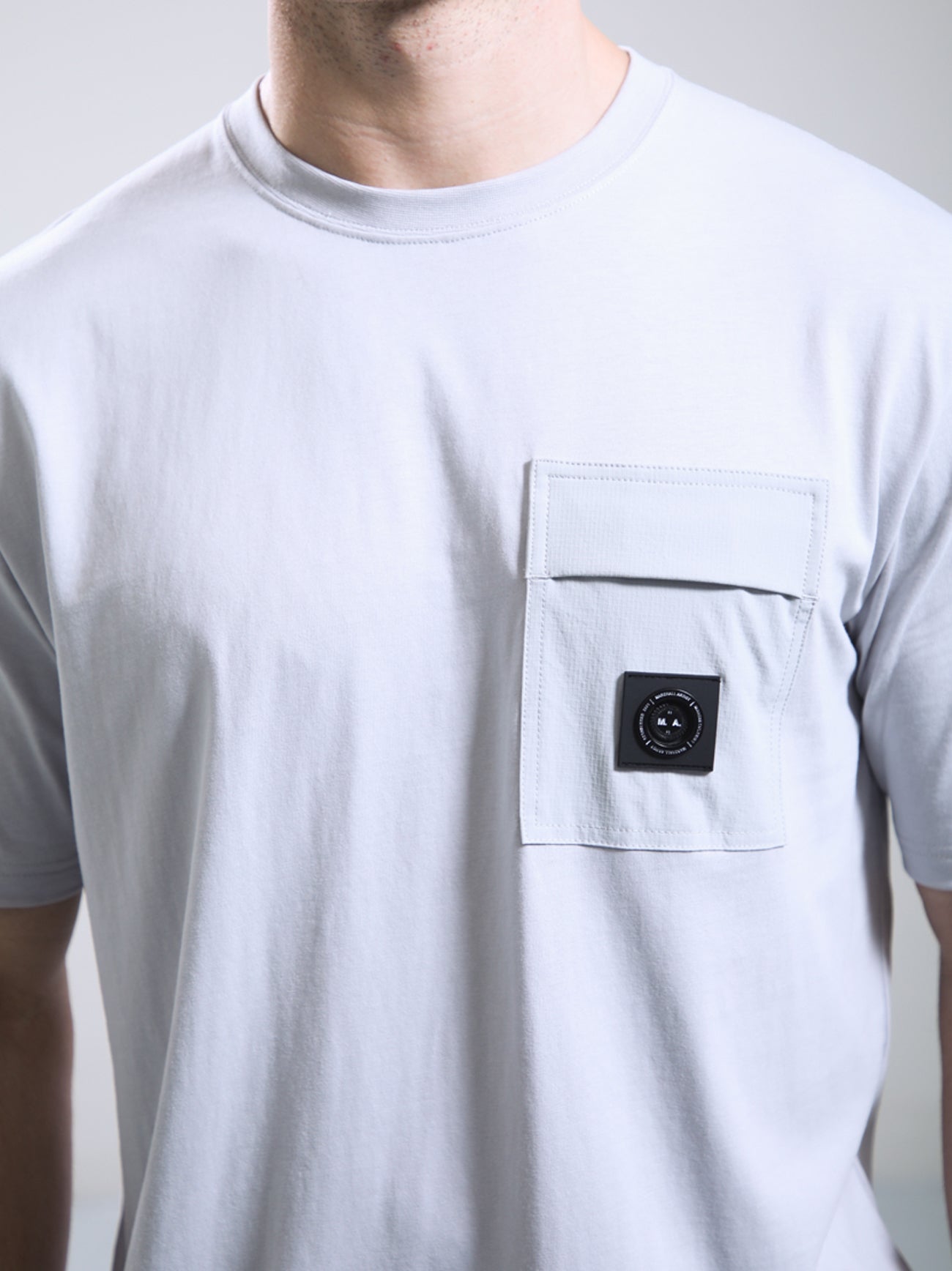 Mens Oceanic Grey Kyoto Pocket T-Shirt