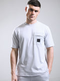 Mens Oceanic Grey Kyoto Pocket T-Shirt