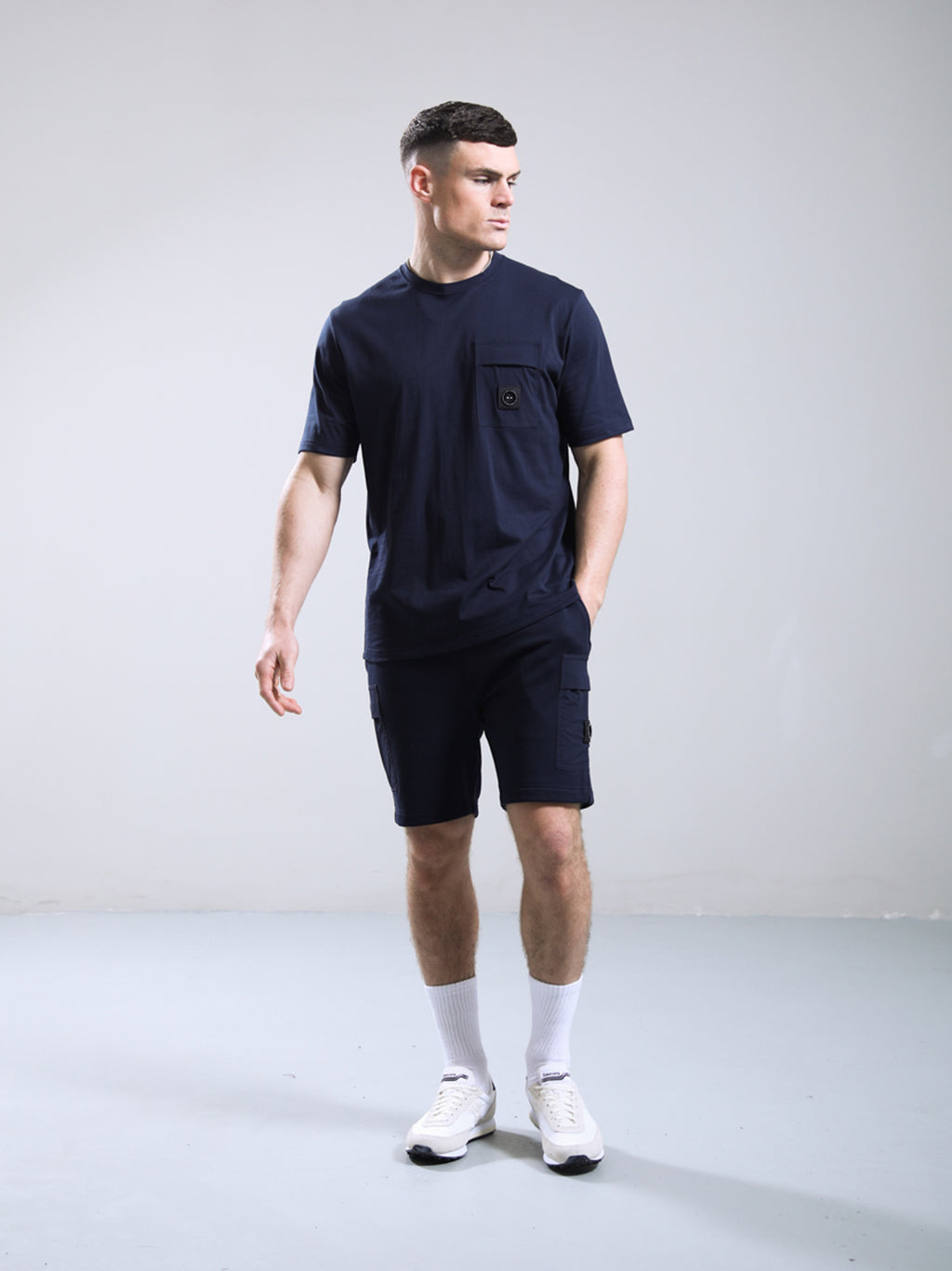 Mens Navy Kyoto Pocket T-Shirt