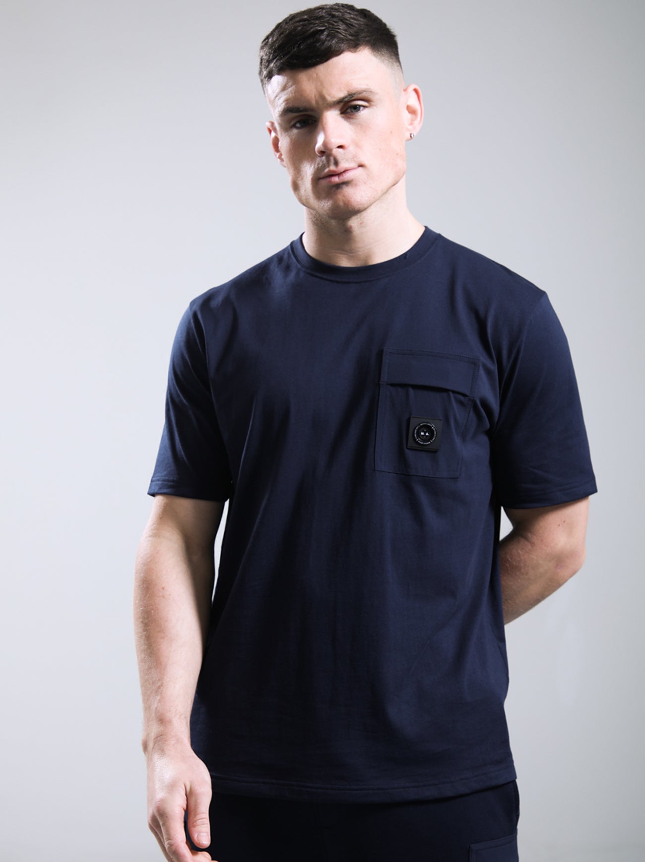Mens Navy Kyoto Pocket T-Shirt