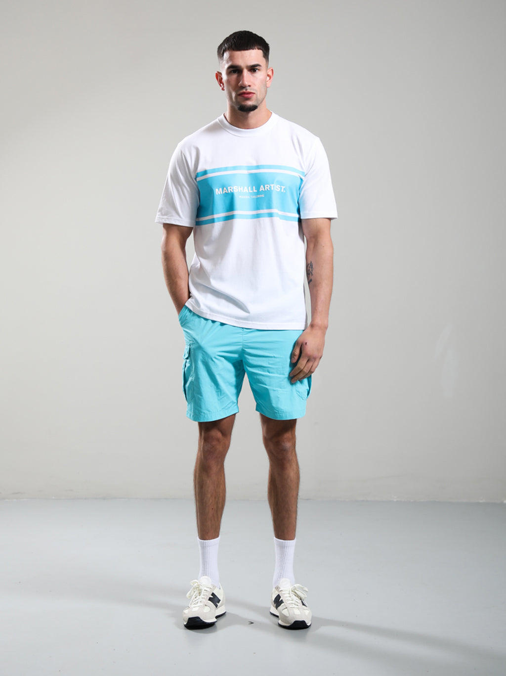 Mens White Brent Logo T-Shirt