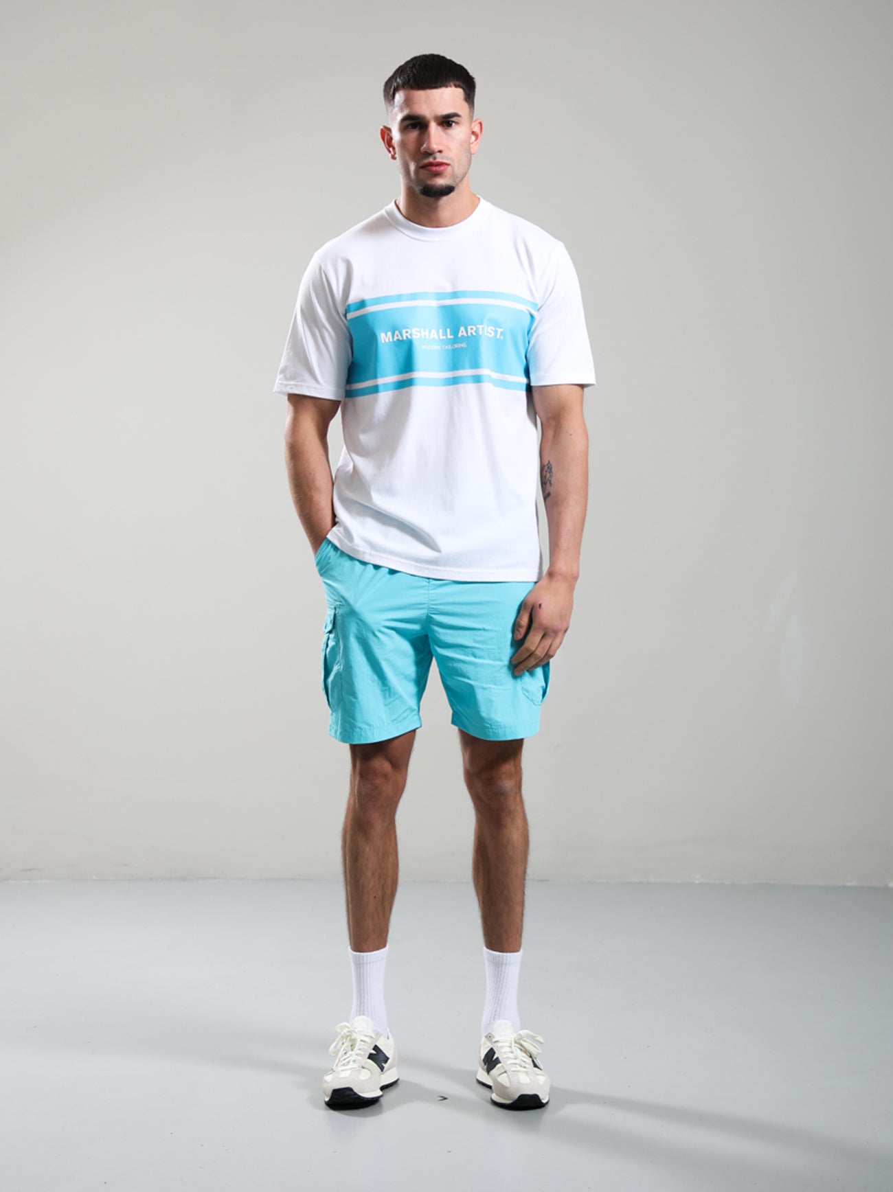 Mens White Brent Logo T-Shirt