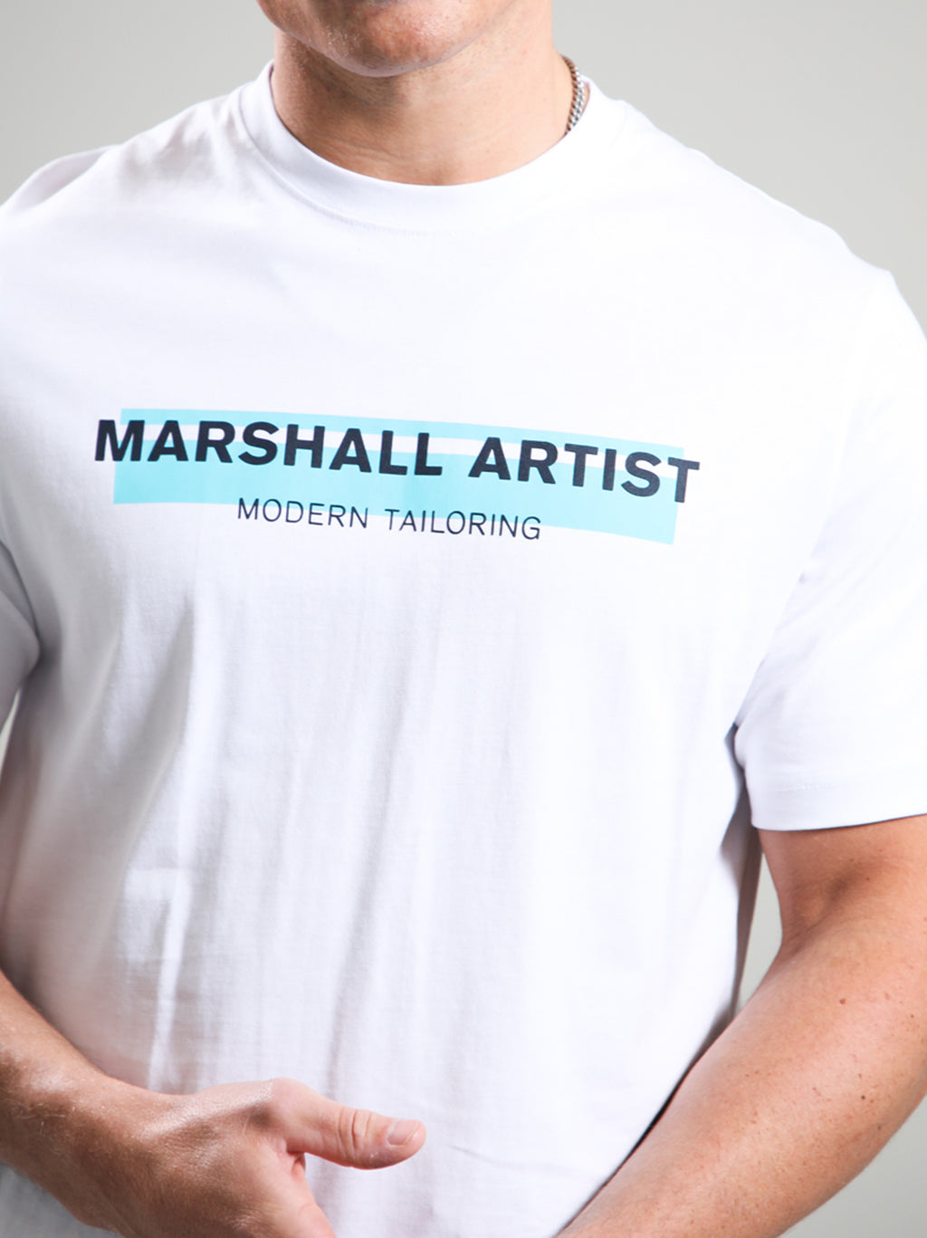 Mens White Seafield Logo T-Shirt