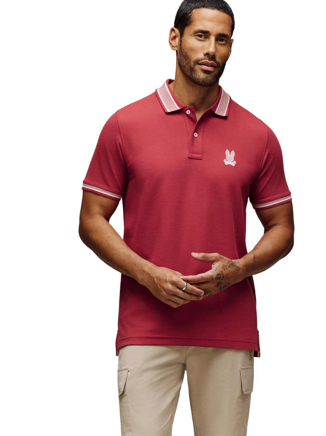 Mens Garnet Harlow Pique Polo Shirt