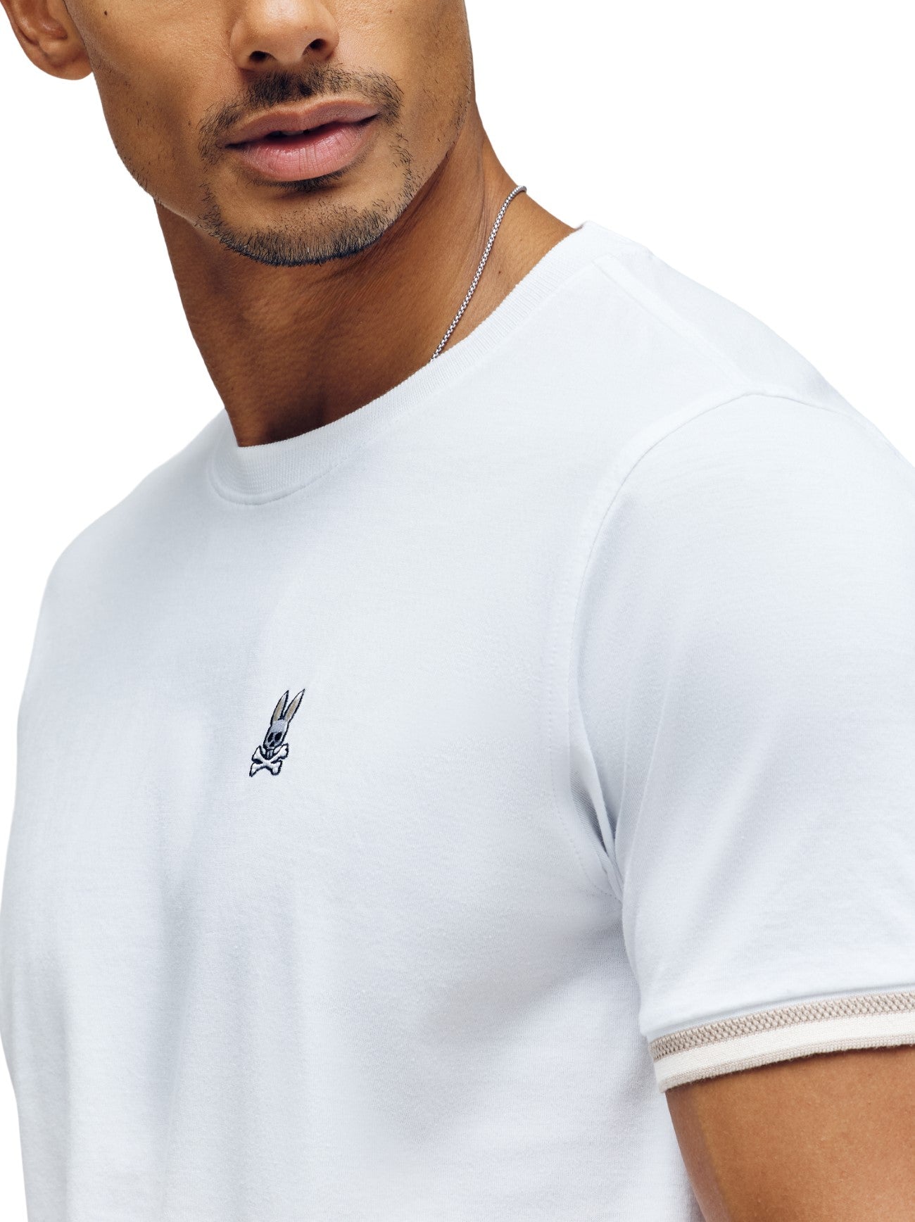 Mens White Nolan Fashion T-Shirt