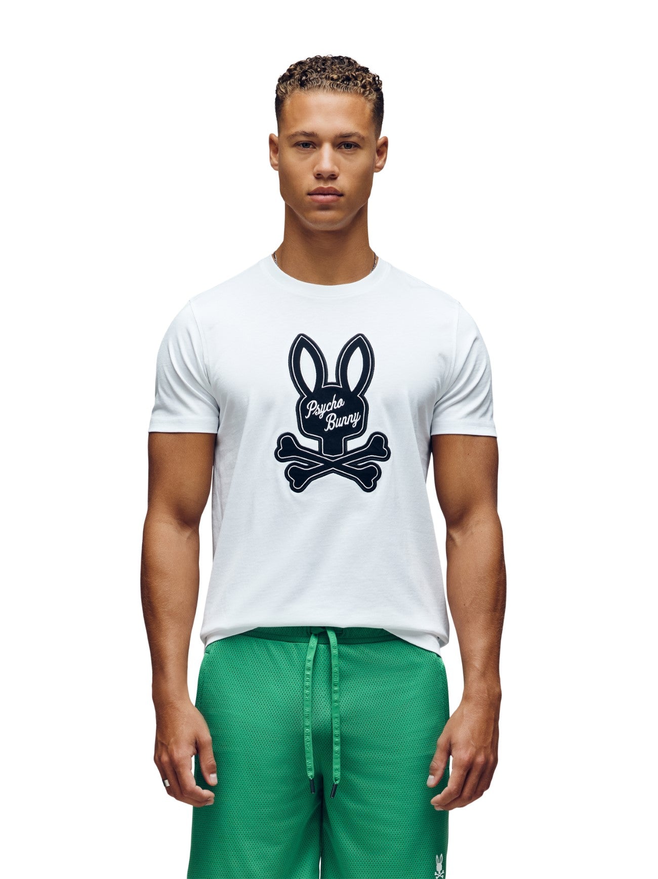 Mens White Derek Center Graphic T-Shirt