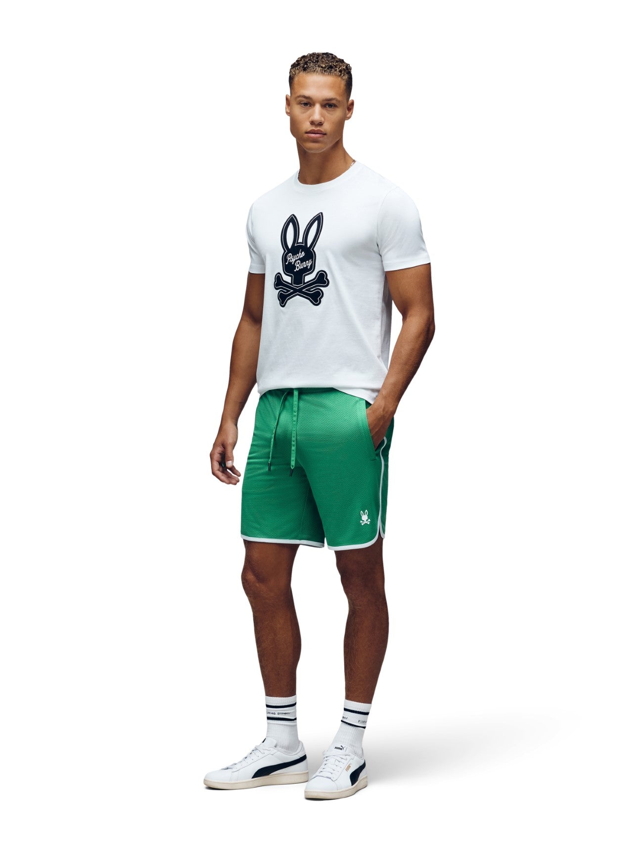 Mens White Derek Center Graphic T-Shirt