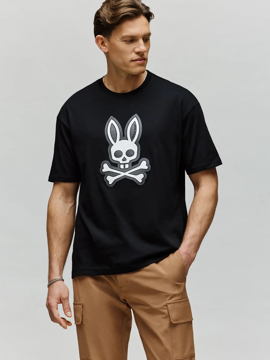 Mens Black Ryder Relaxed Fit T-Shirt