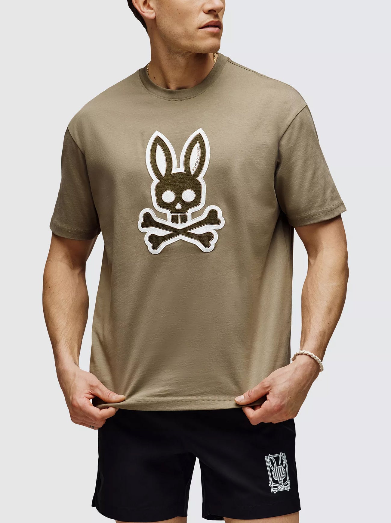 Mens Dusky Green Ryder Relaxed Fit T-Shirt