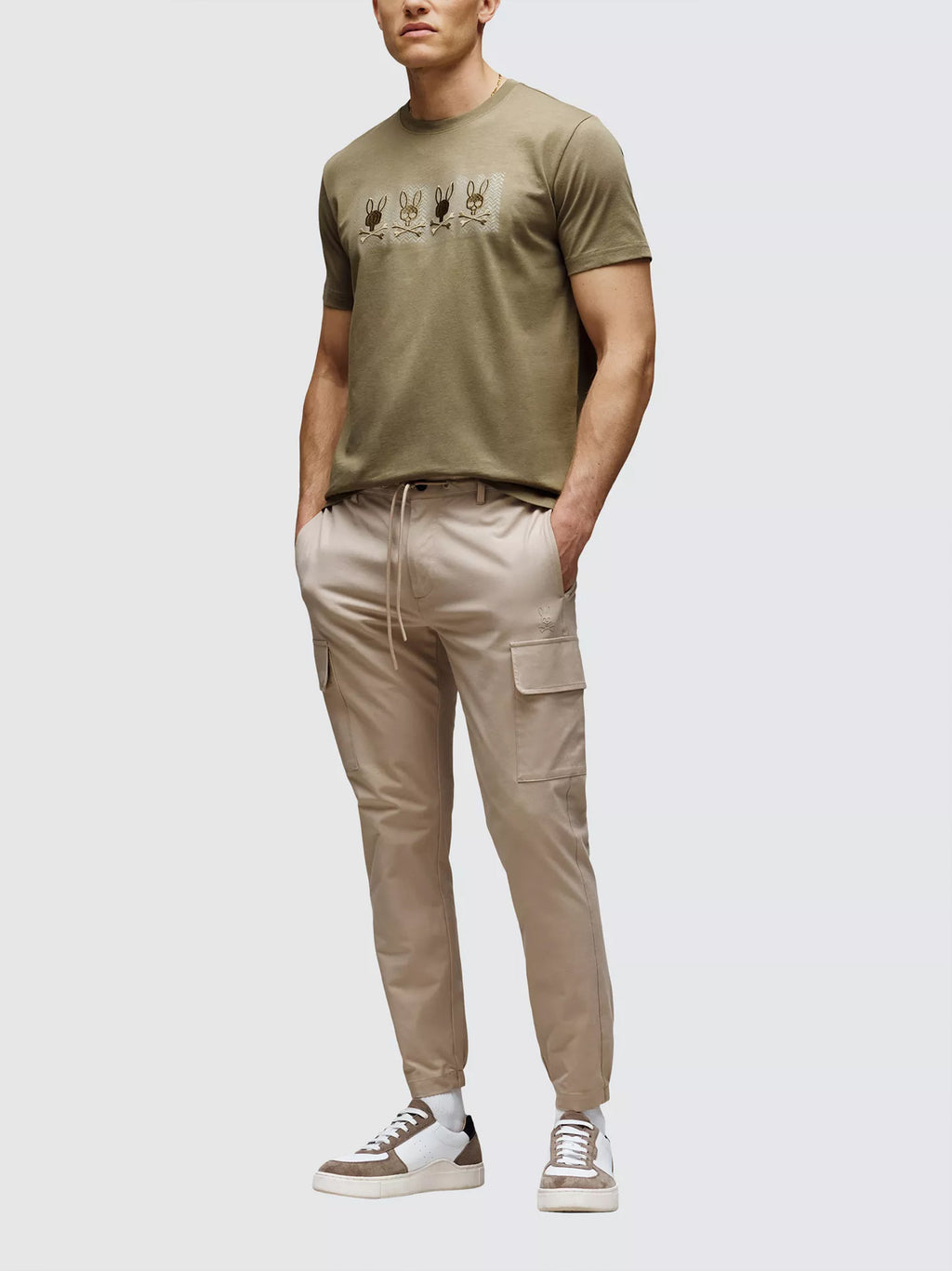 Mens Dusky Green Costello Graphic T-Shirt