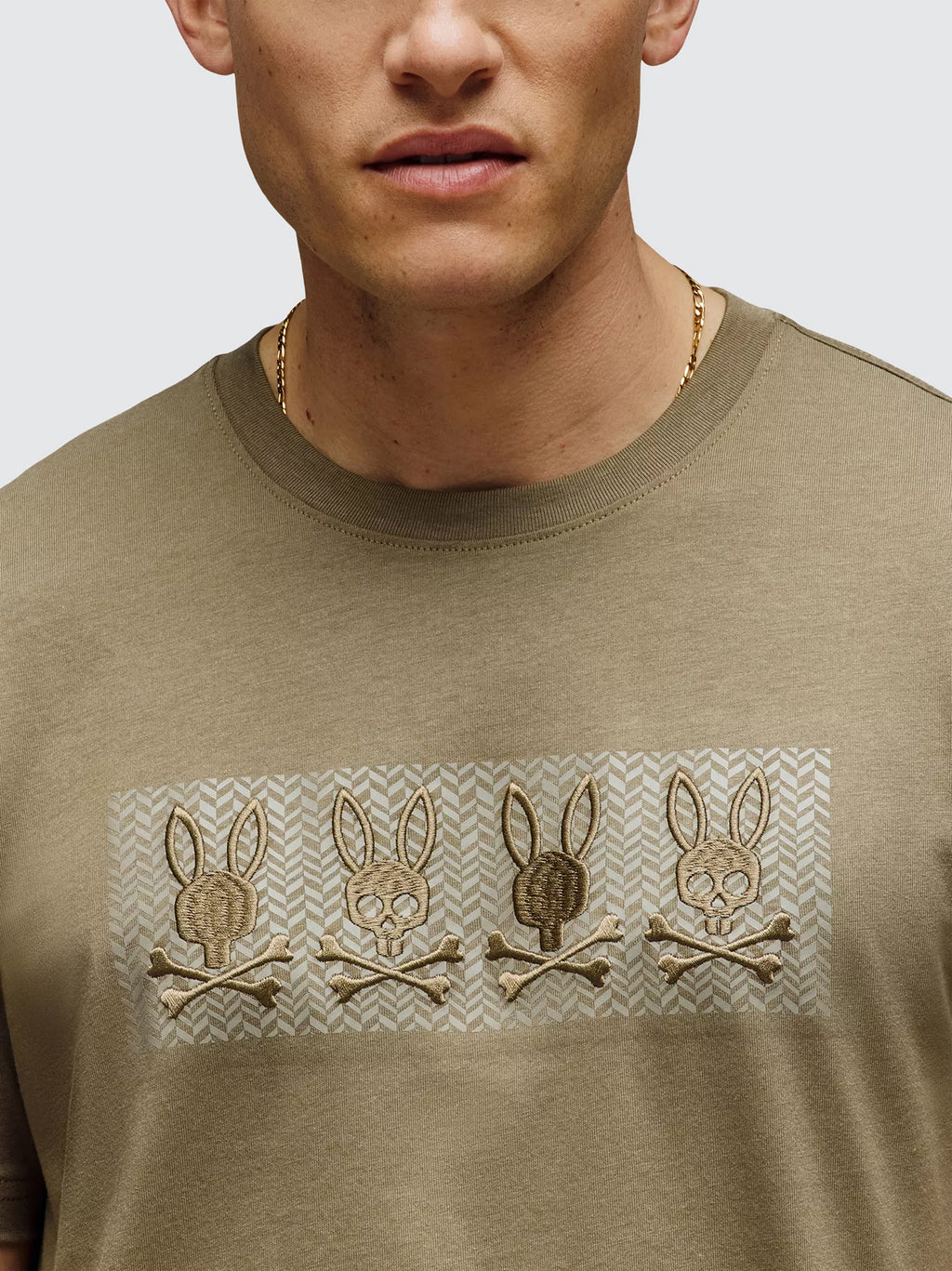 Mens Dusky Green Costello Graphic T-Shirt