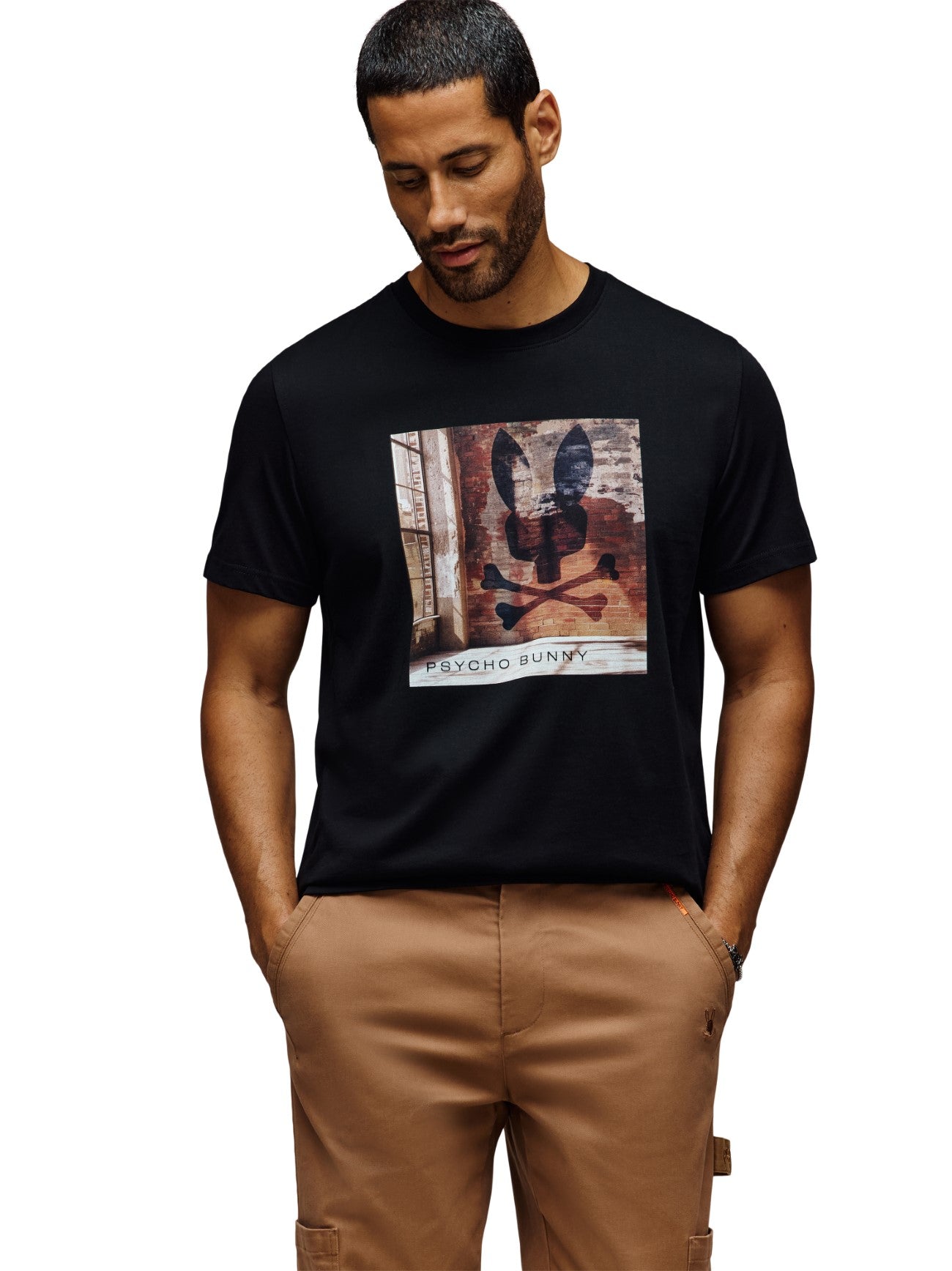 Mens Black Cary Graphic T-Shirt