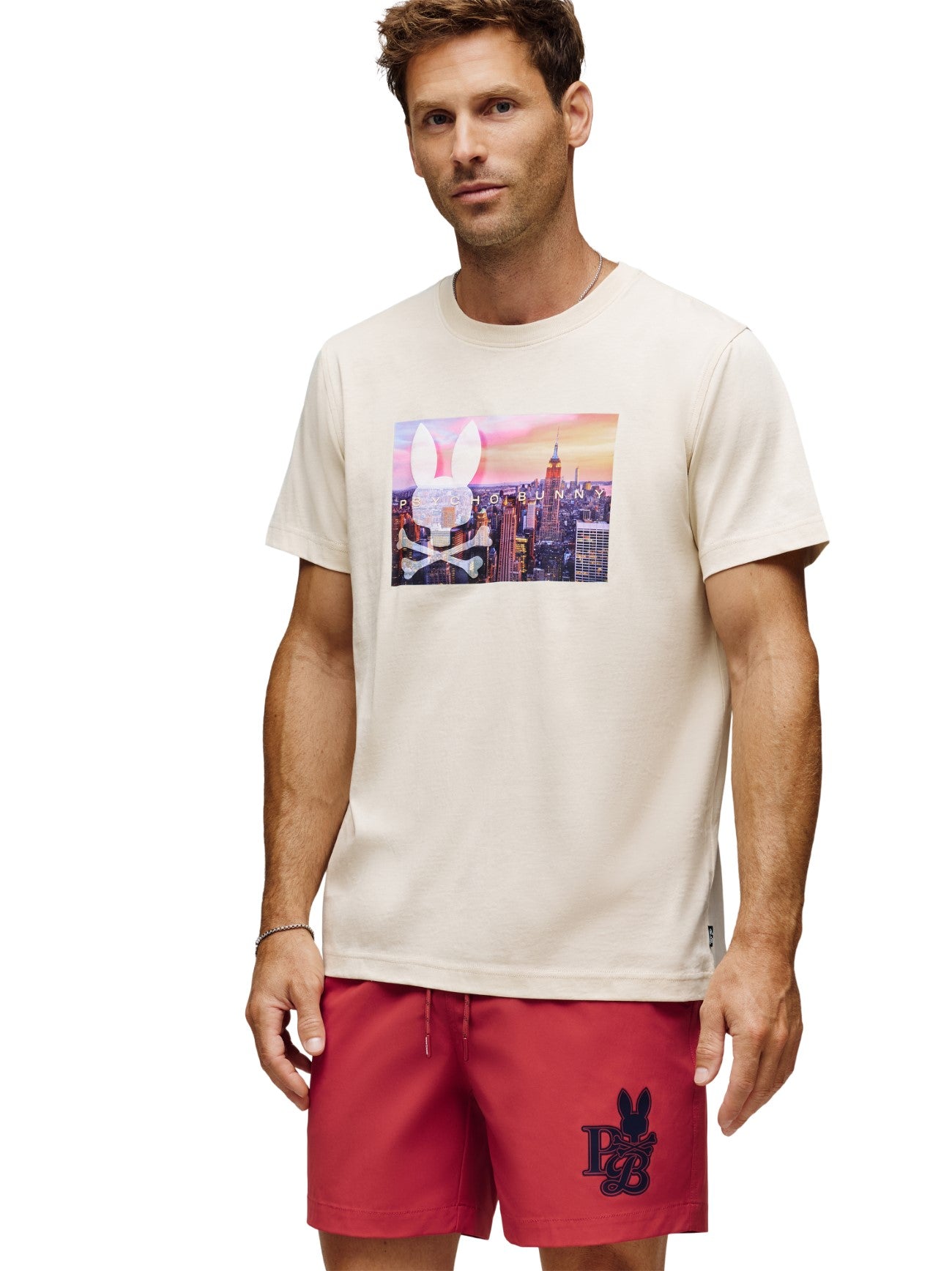 Mens White Cap Grey Will Graphic T-Shirt