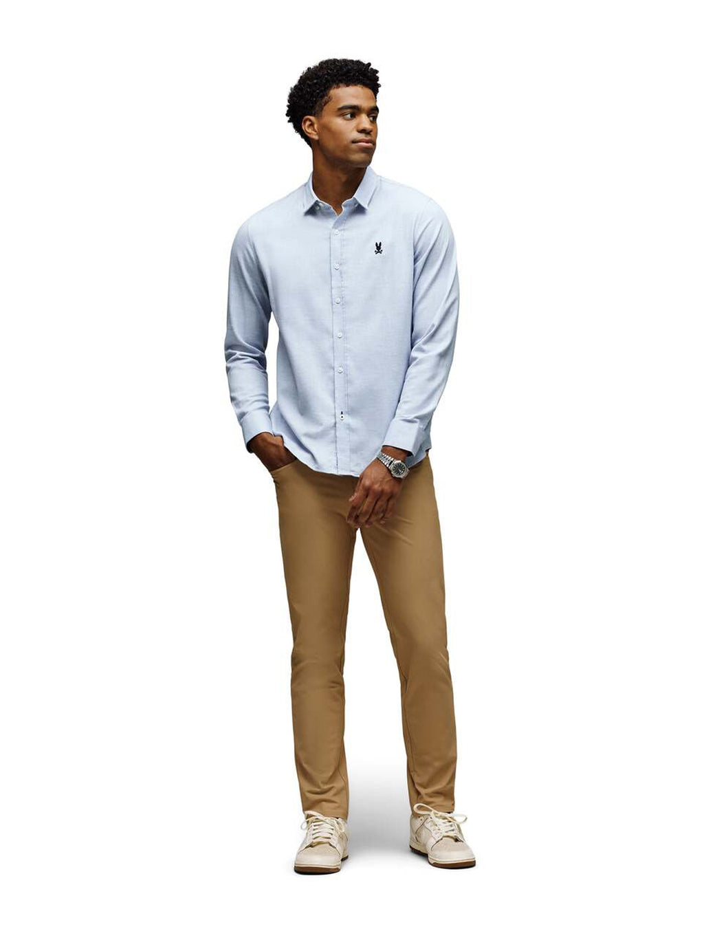Mens Zen Blue Kevin Brushed Flannel Shirt