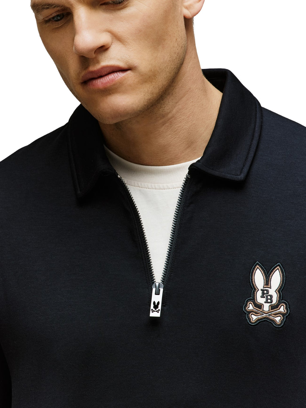 Mens Black Daniel Quarter Zip Sweatshirt