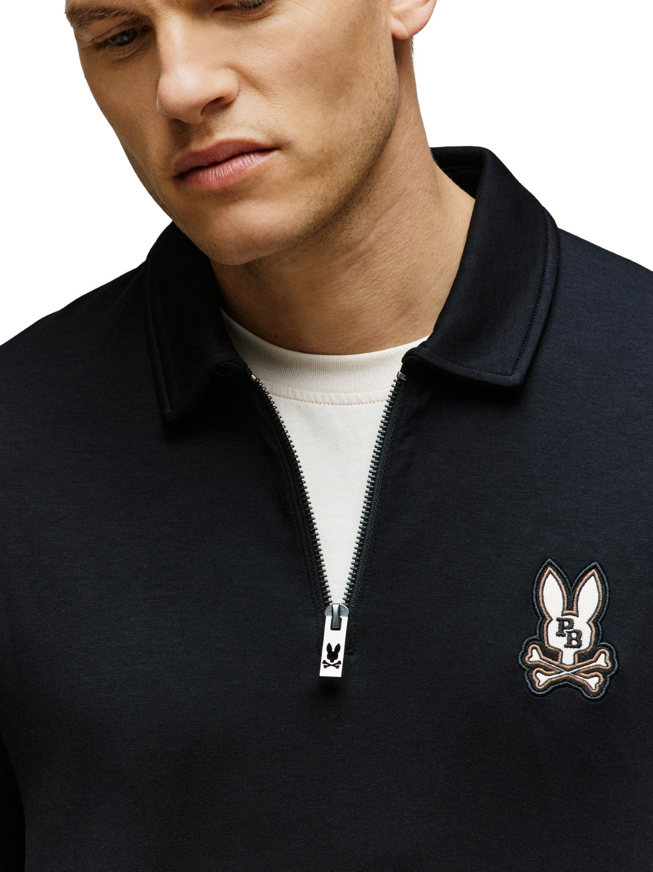 Mens Black Daniel Quarter Zip Sweatshirt