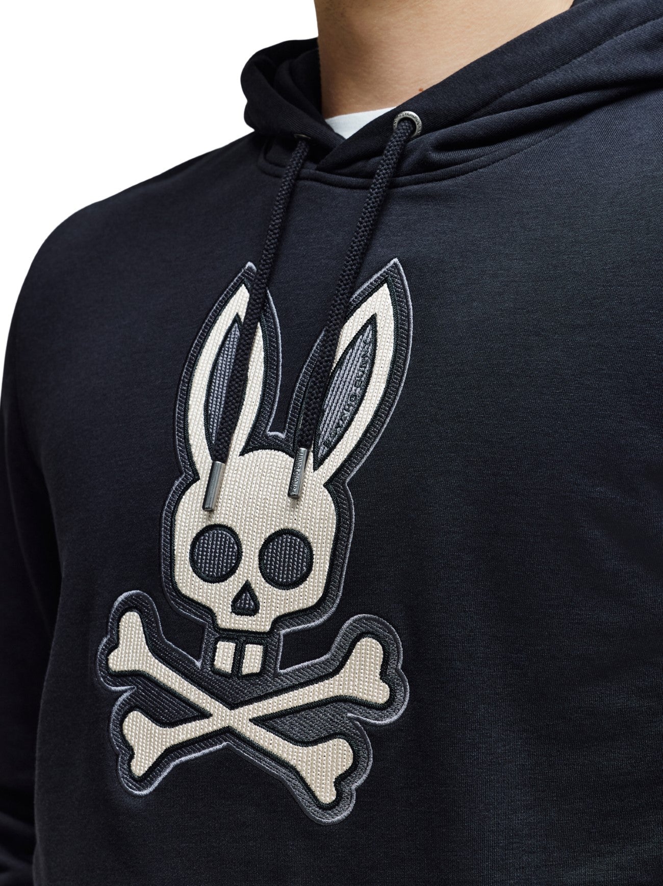 Mens Black Ryder Embroidered Hoodie