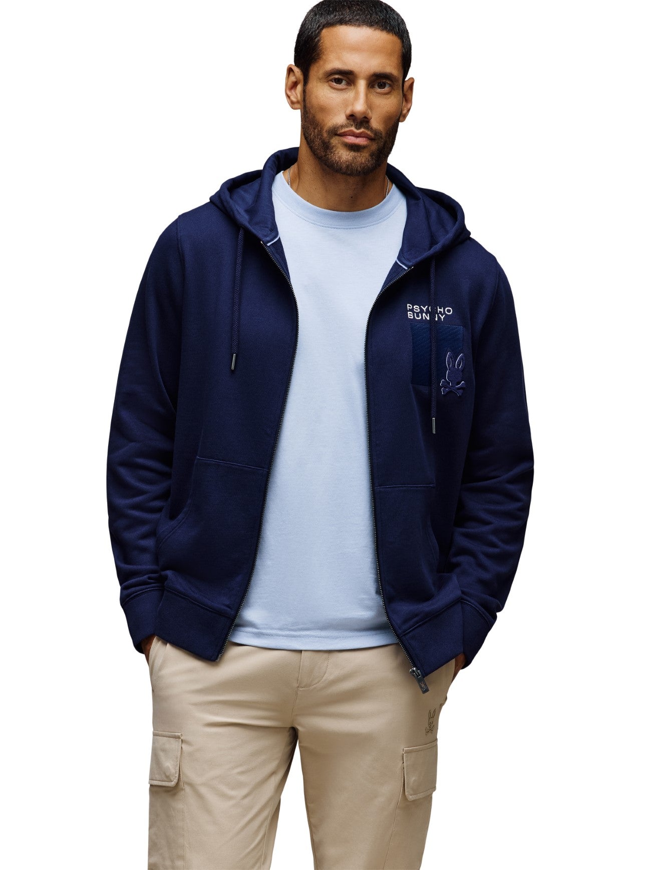 Mens Evening Blue Summit French Terry Hoodie