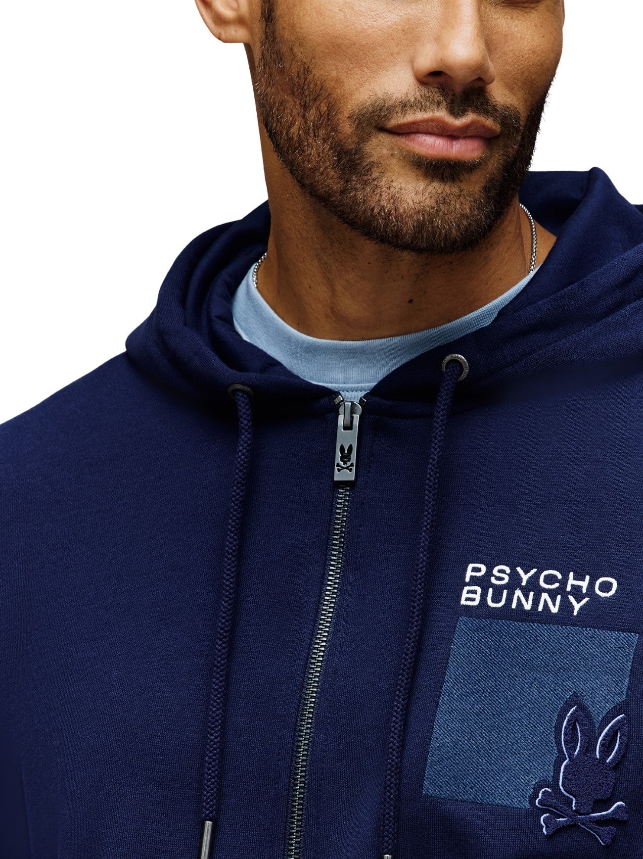 Mens Evening Blue Summit French Terry Hoodie