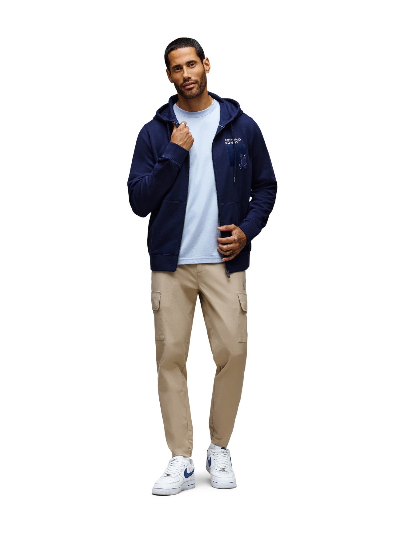 Mens Evening Blue Summit French Terry Hoodie