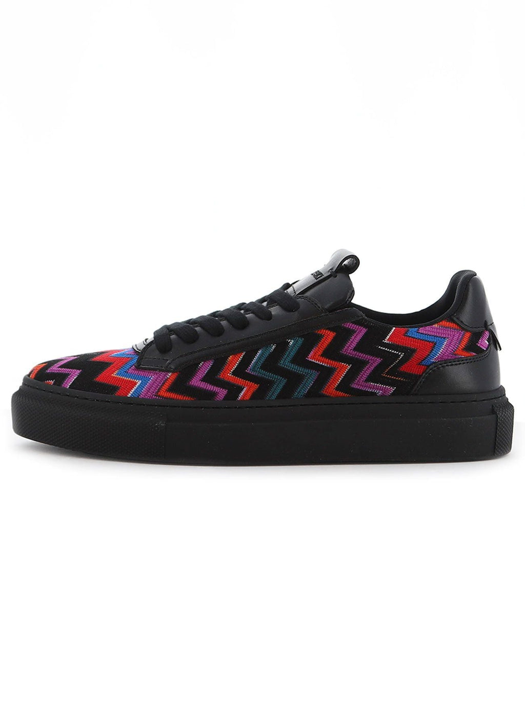 Mens Multicoloured Fabric Lace-Up Trainer