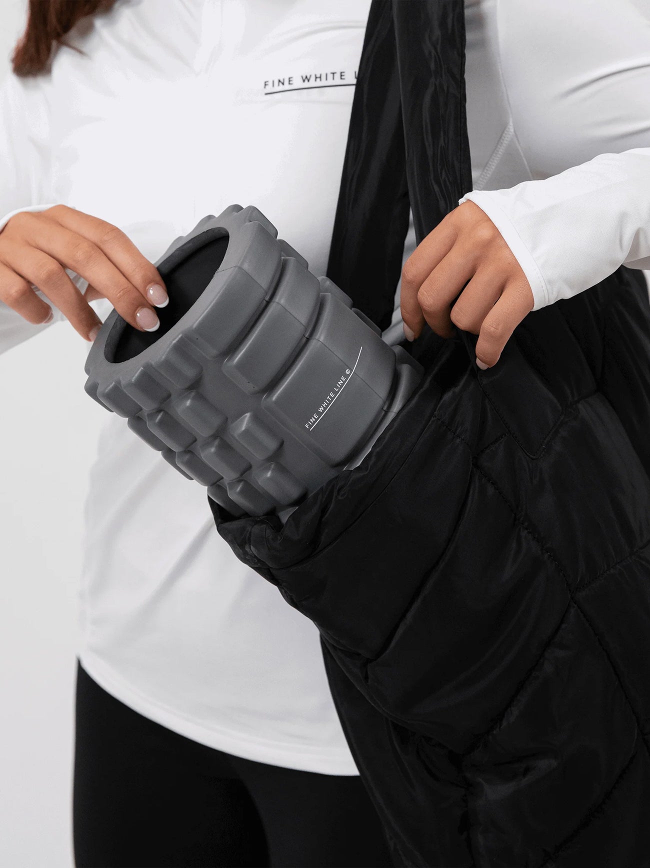 Womens Black Padded Tote Bag