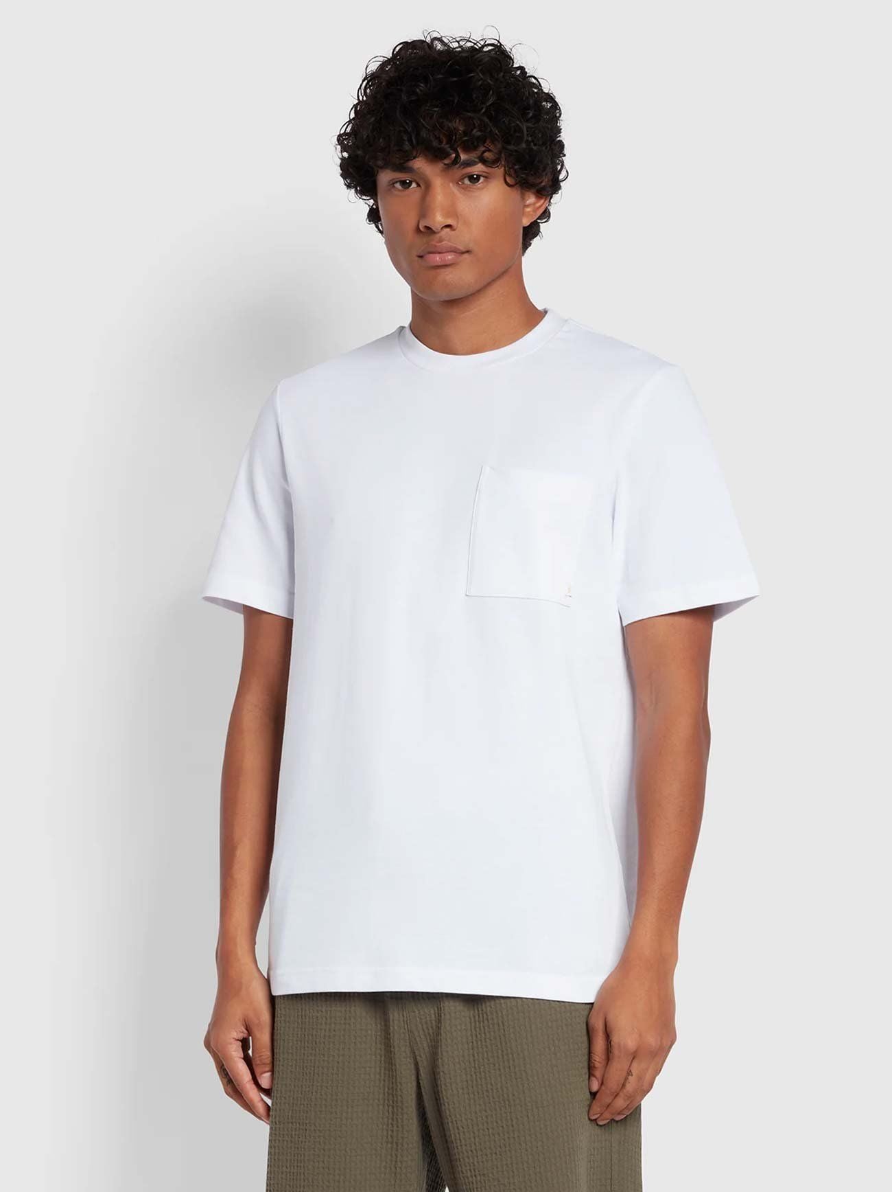 Mens White Stacy Pocket T-Shirt