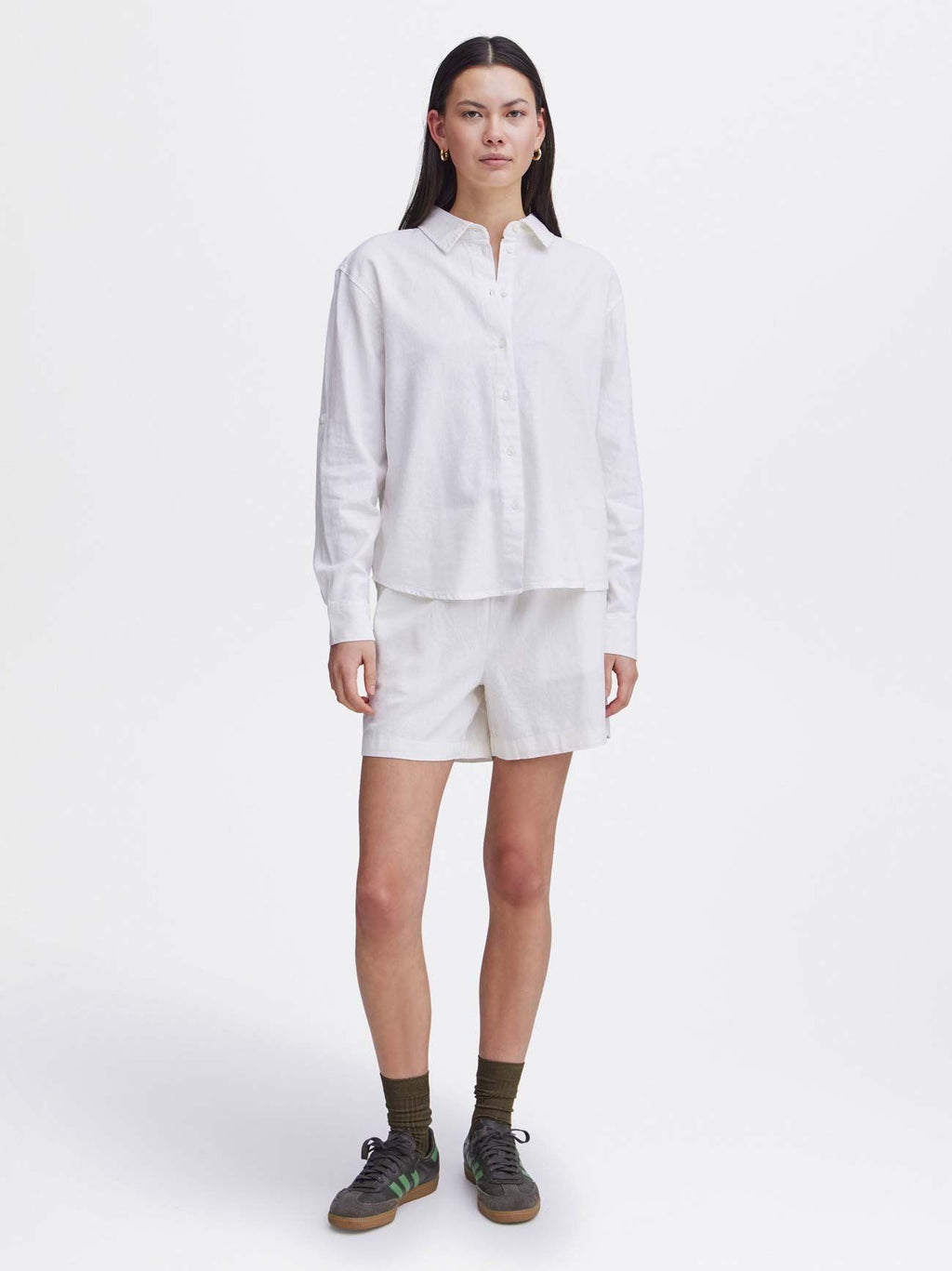 Womens Cloud Dancer Lino Shirt