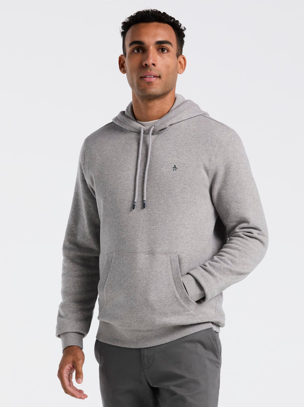 Mens Rain Heather Organic Fleece Hoodie