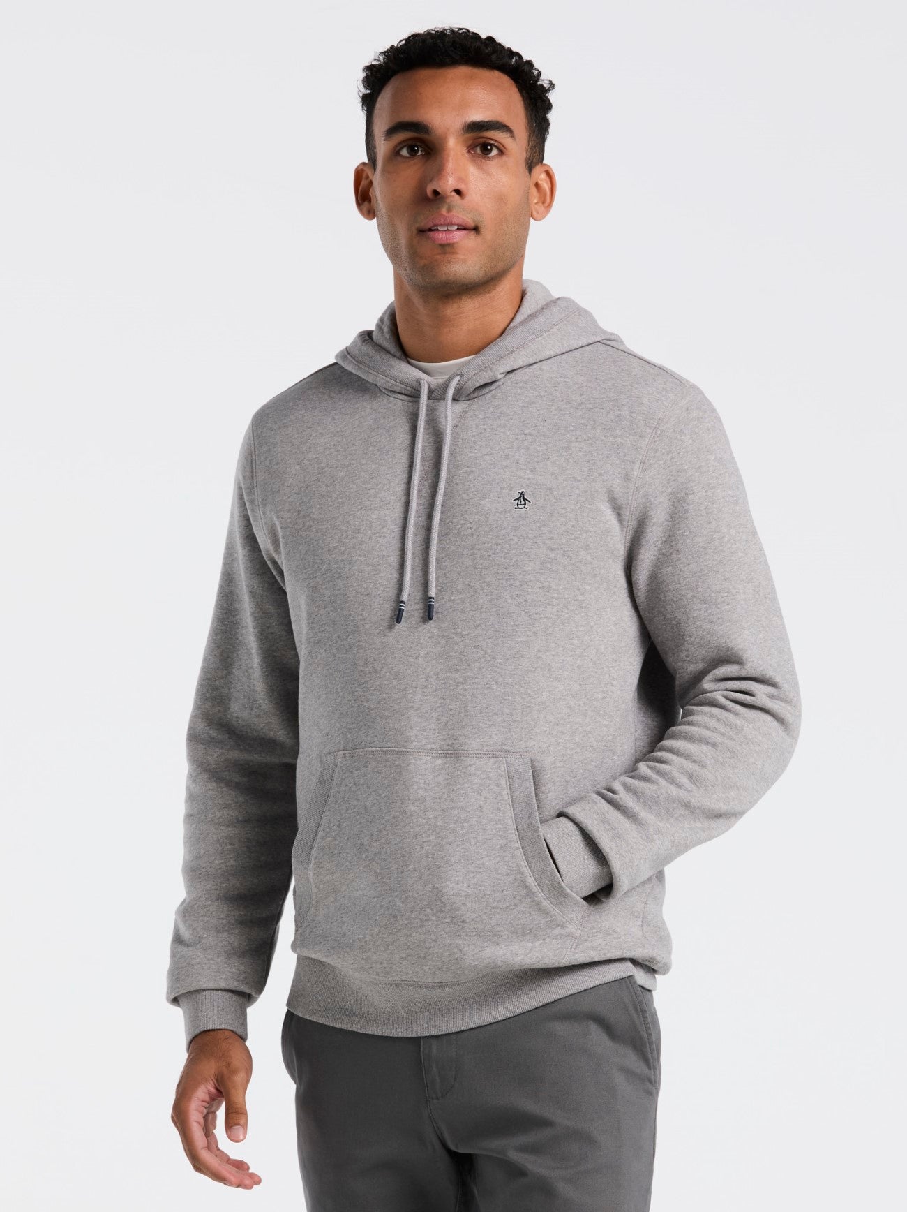 Mens Rain Heather Organic Fleece Hoodie