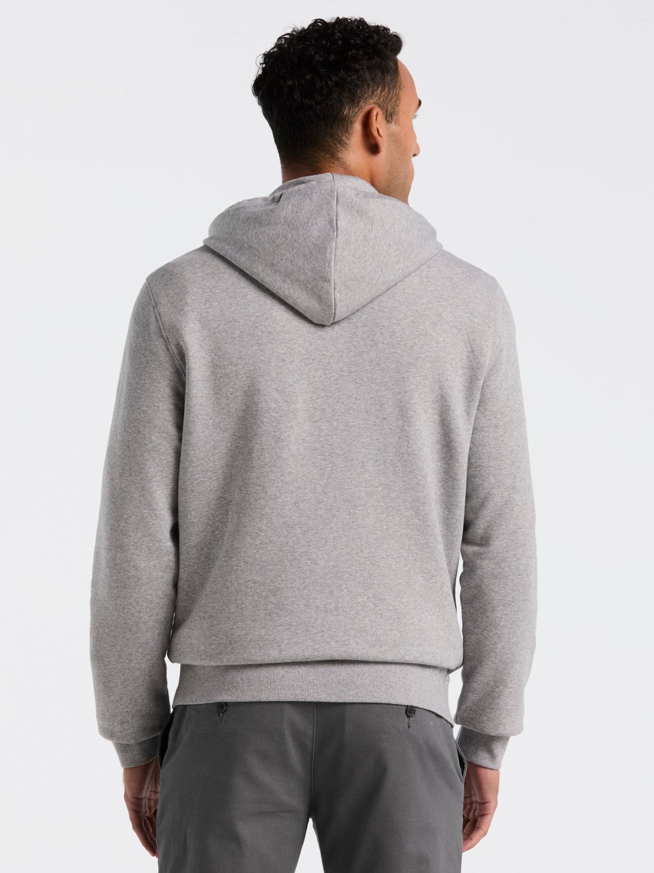 Mens Rain Heather Organic Fleece Hoodie