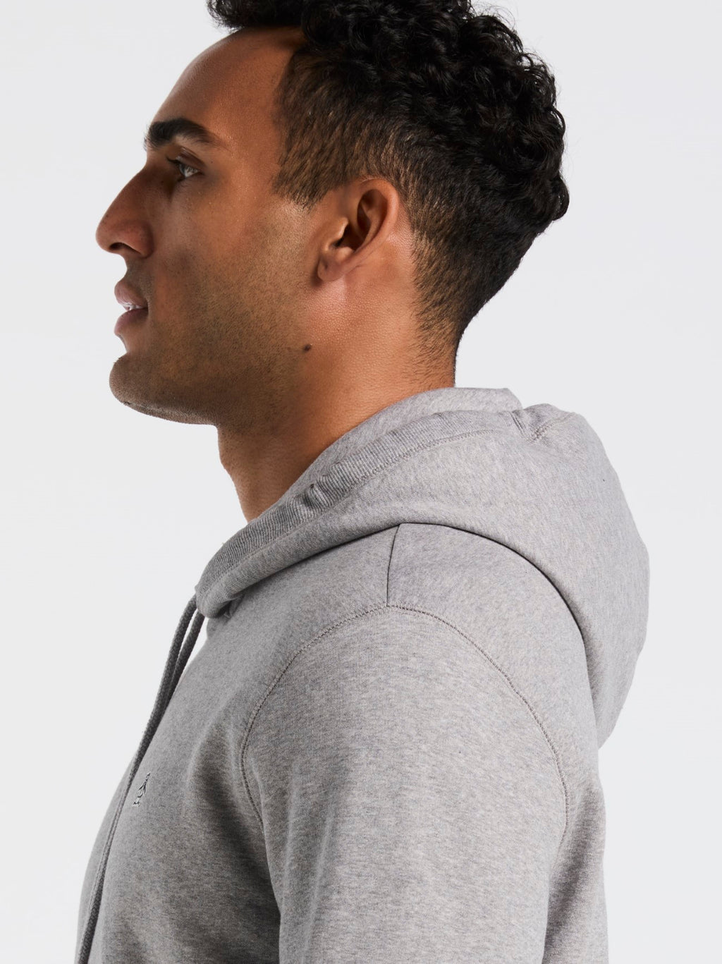 Mens Rain Heather Organic Fleece Hoodie