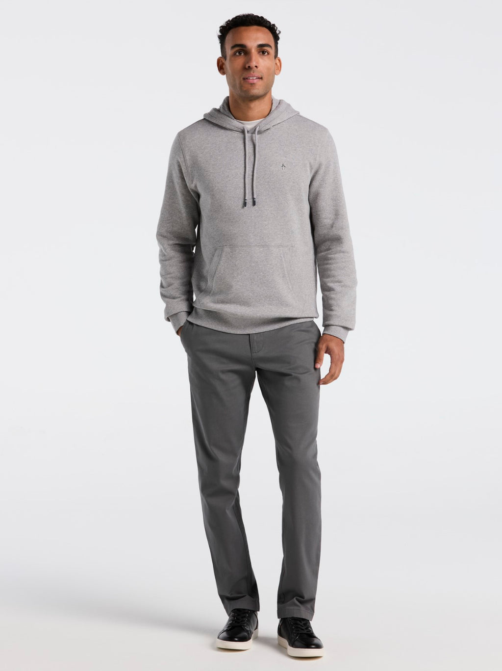 Mens Rain Heather Organic Fleece Hoodie