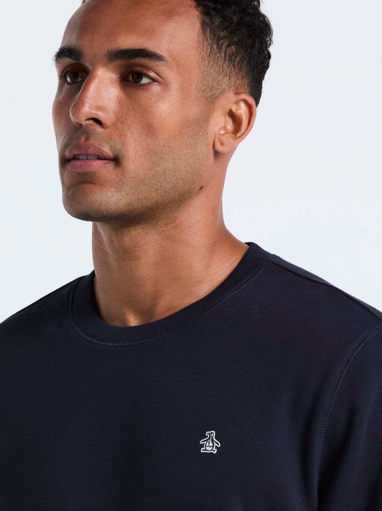 Mens Dark Sapphire Organic Fleece Crew Neck Sweatshirt