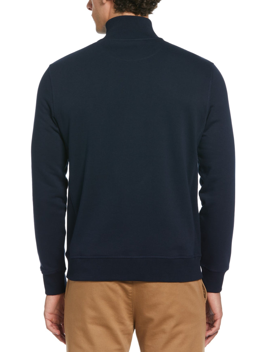 Mens Dark Sapphire Fleece Quarter Zip Sweatshirt