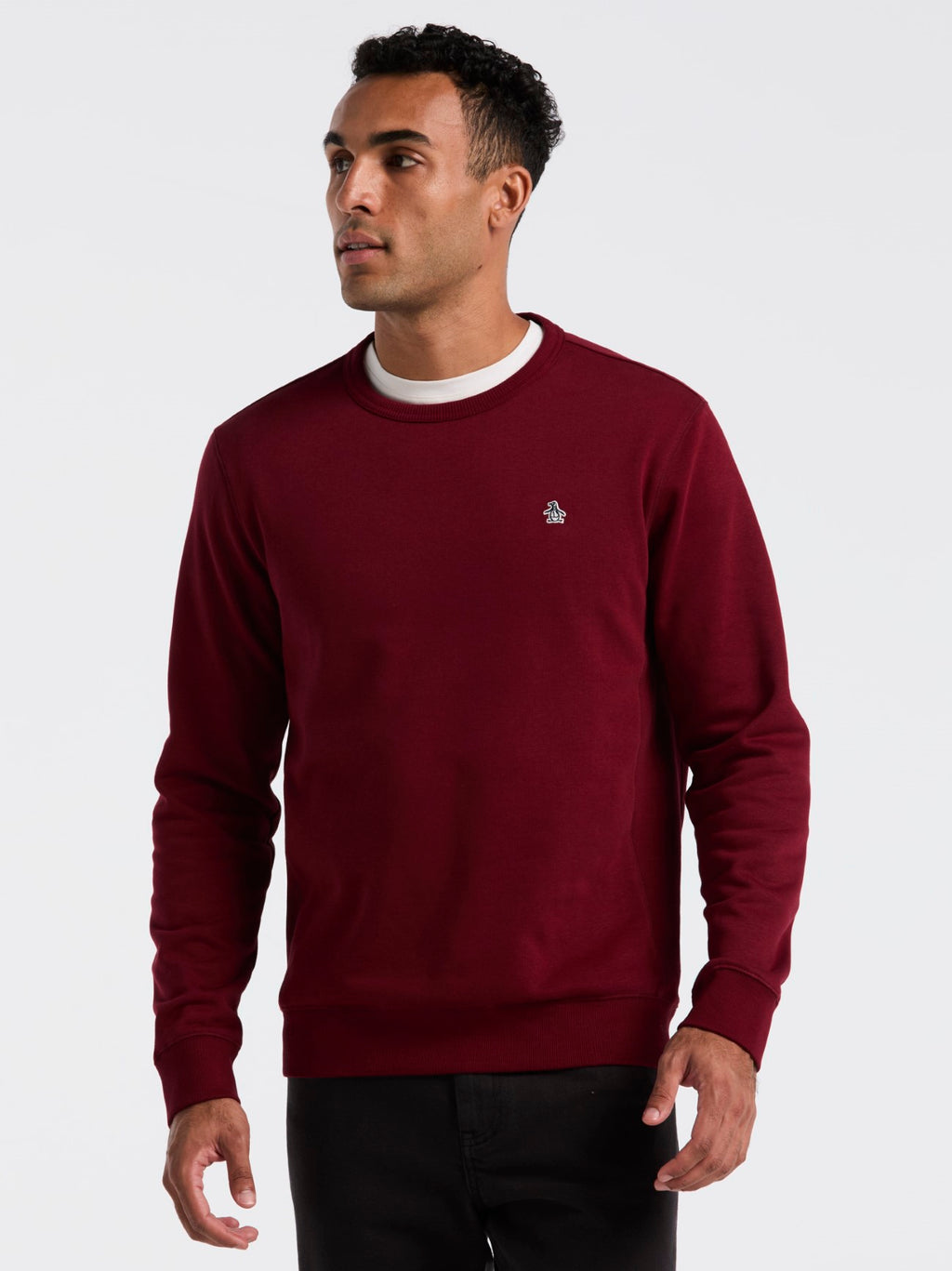 Mens Cabernet Organic Fleece Crew Neck Sweatshirt