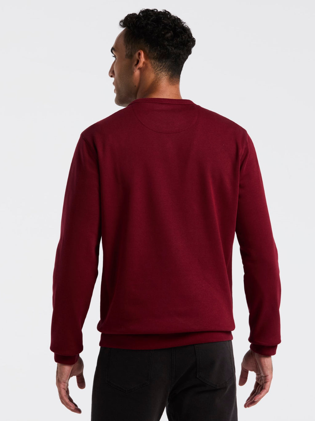 Mens Cabernet Organic Fleece Crew Neck Sweatshirt