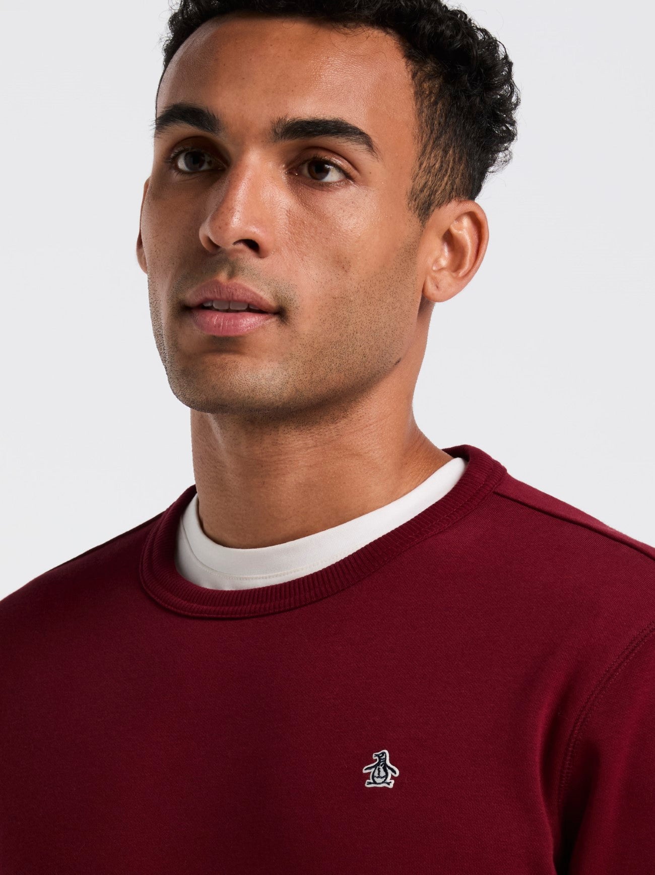 Mens Cabernet Organic Fleece Crew Neck Sweatshirt