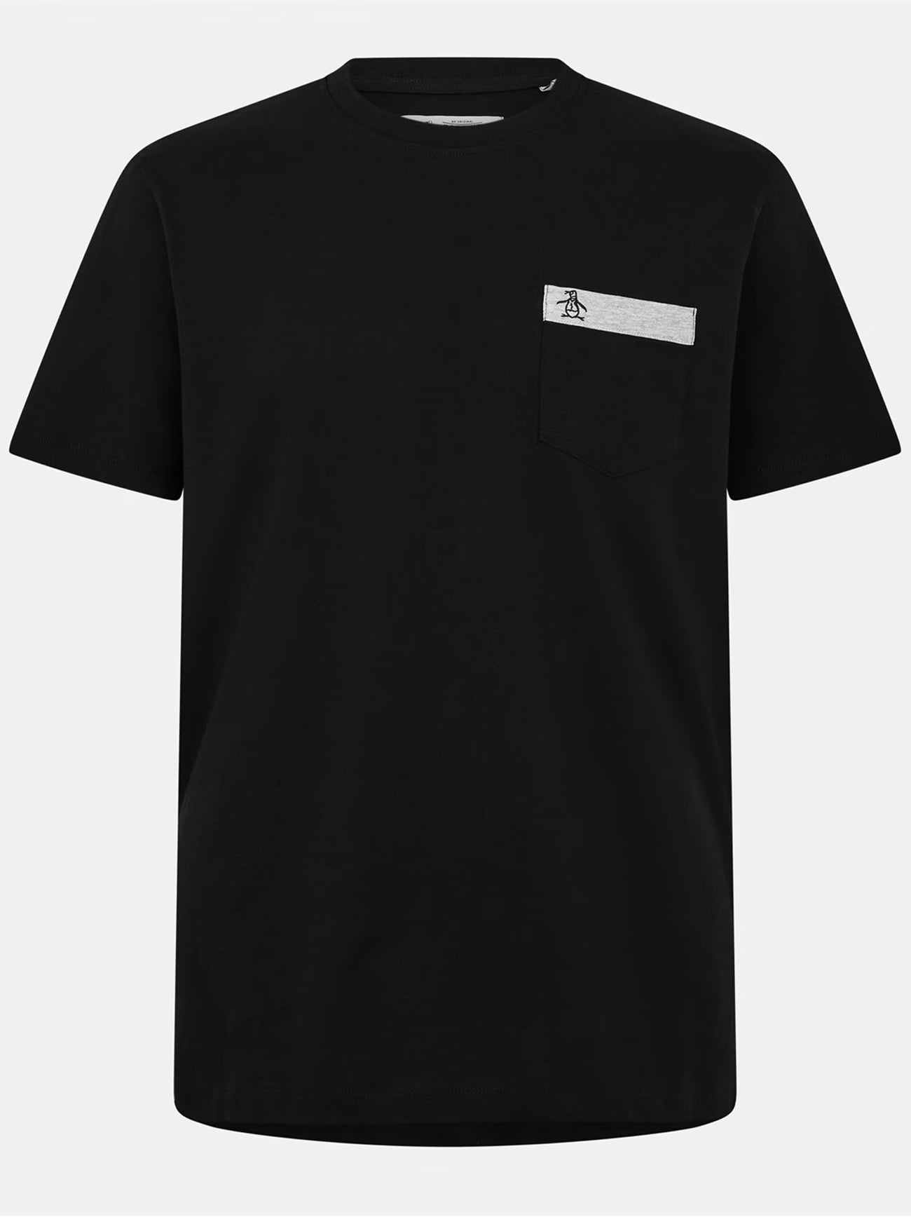 Mens True Black Contrast Pocket T-Shirt