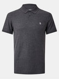Mens Dark Charcoal Heather Embroidered Polo Shirt