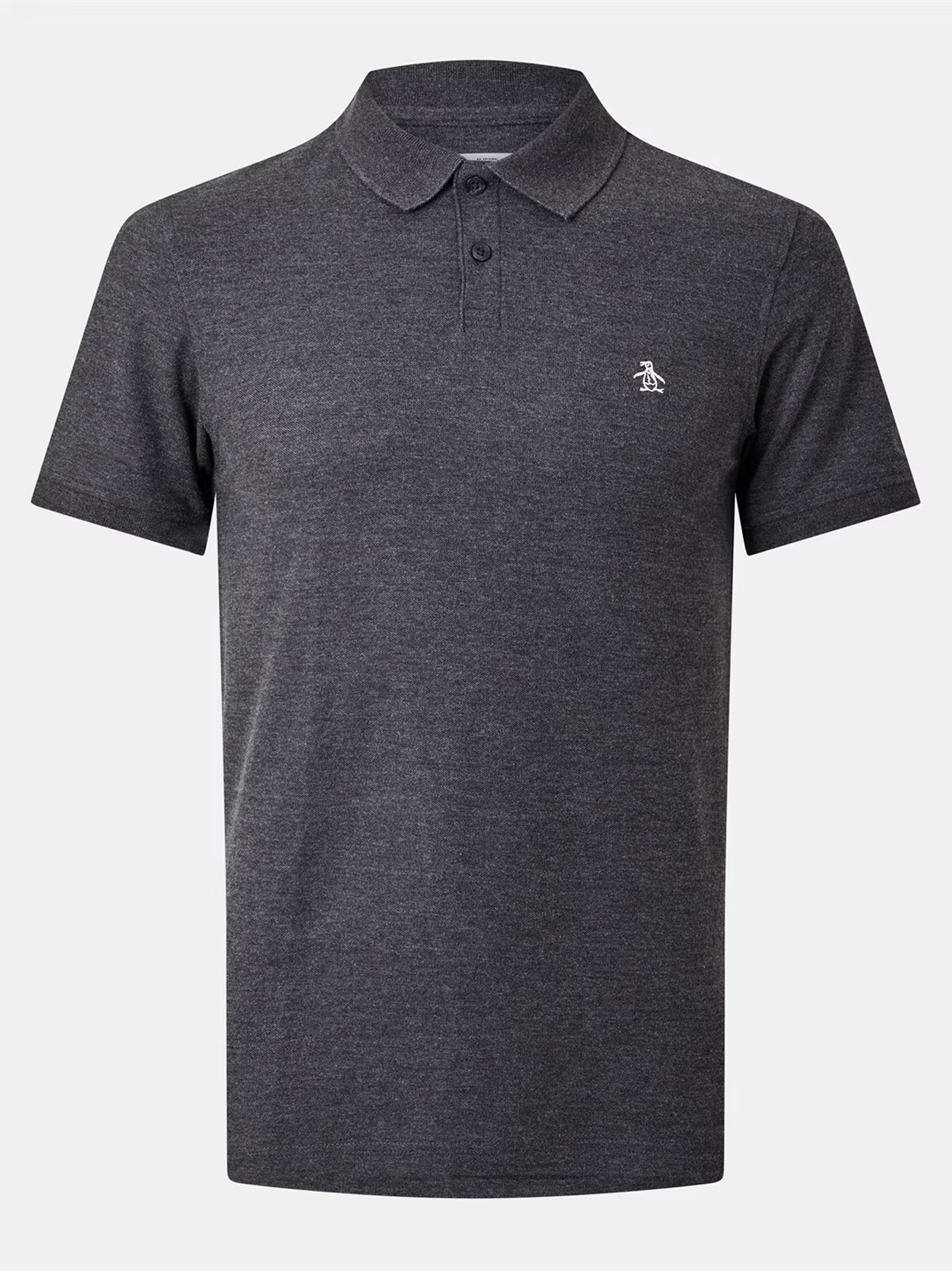 Mens Dark Charcoal Heather Embroidered Polo Shirt