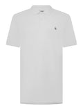 Mens Brilliant White Embroidered Polo Shirt