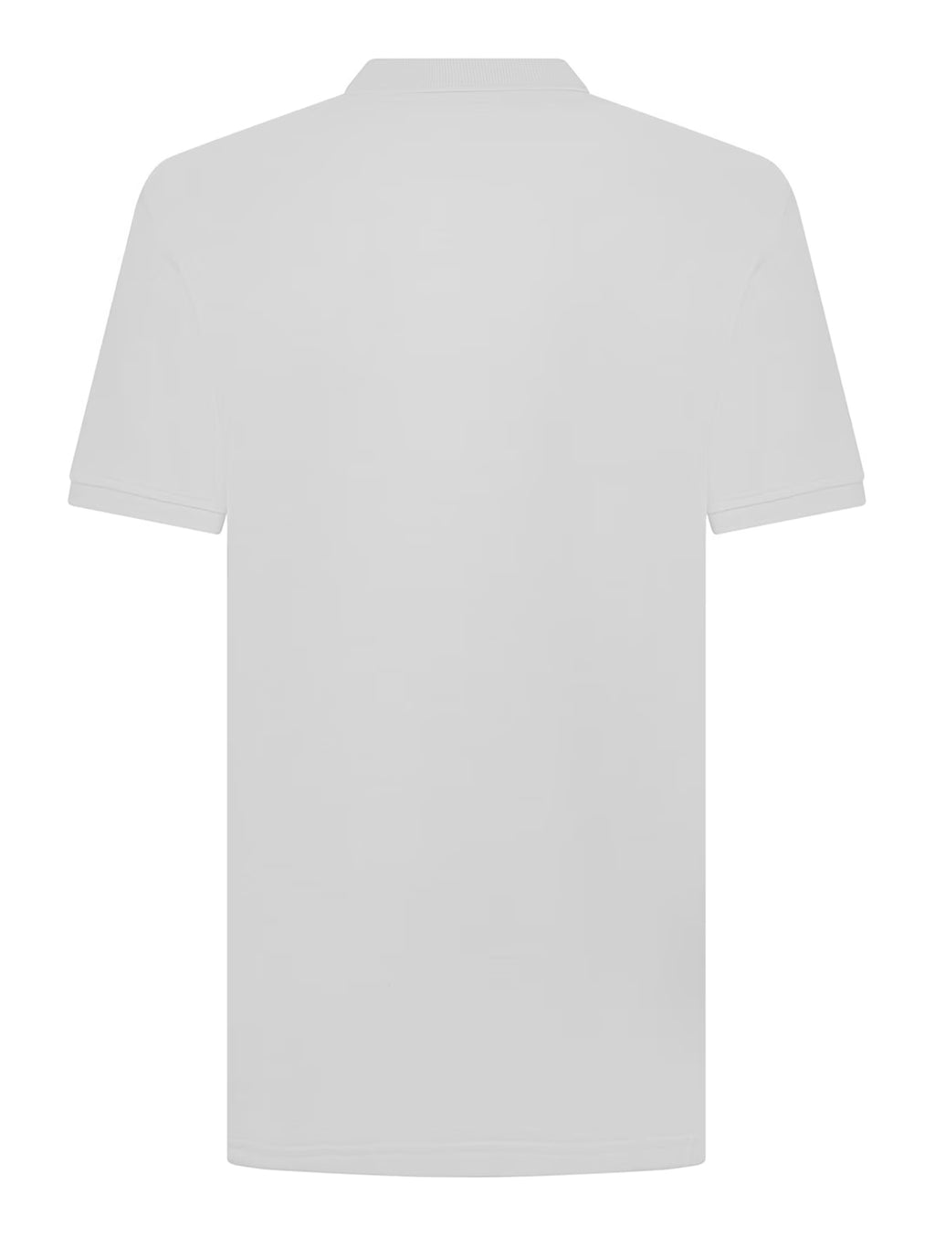 Mens Brilliant White Embroidered Polo Shirt