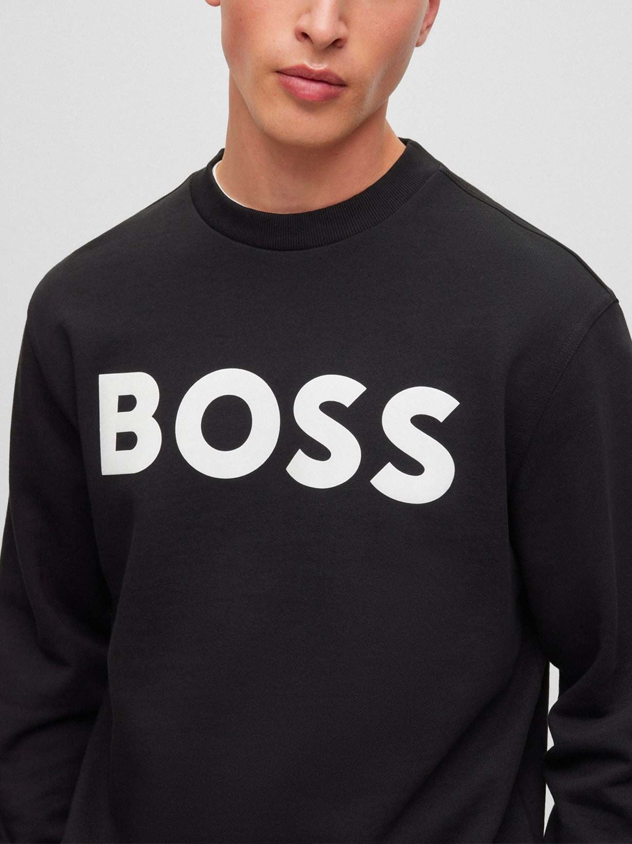 Mens Black WeBasic Crew Neck Sweatshirt
