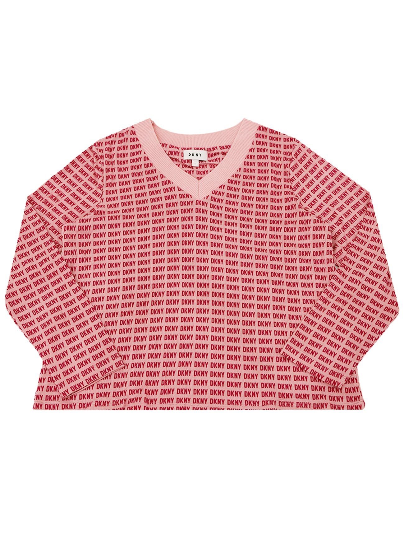 Womens Bleached Mauve Print Pyjama Set