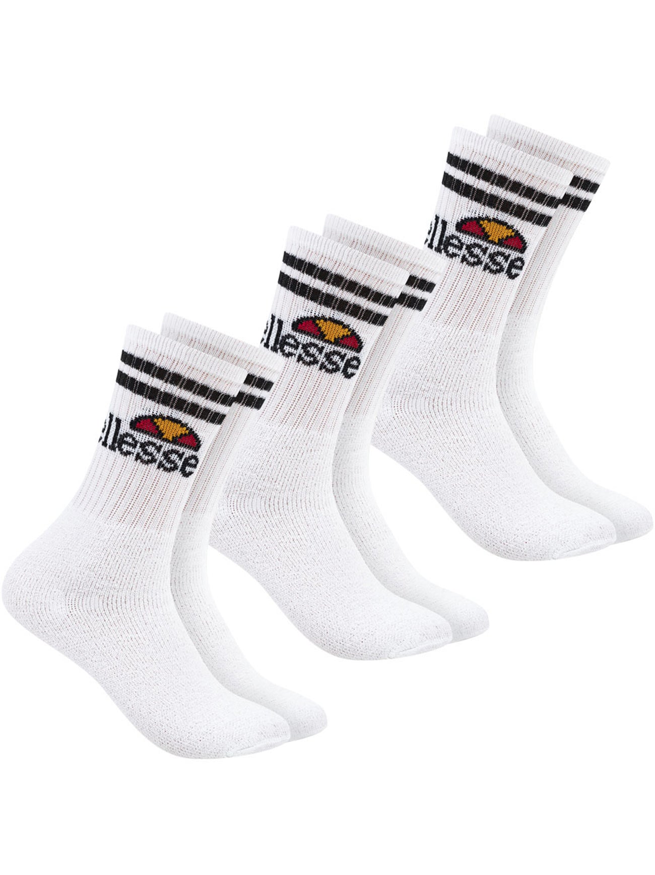 Mens White Vulloni 3-Pack Sock