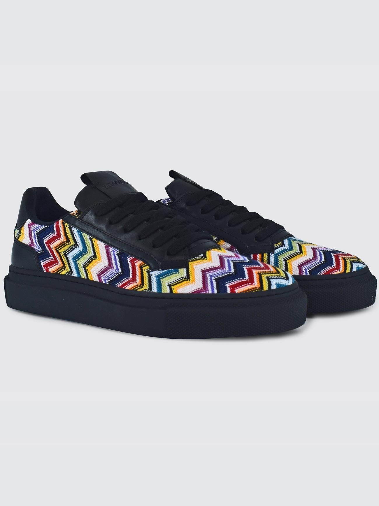 Womens Multicoloured Fabric Lace Up Trainer