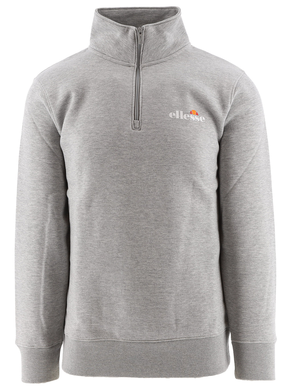 Mens Light Grey Marl Benevento Quarter Zip Sweatshirt